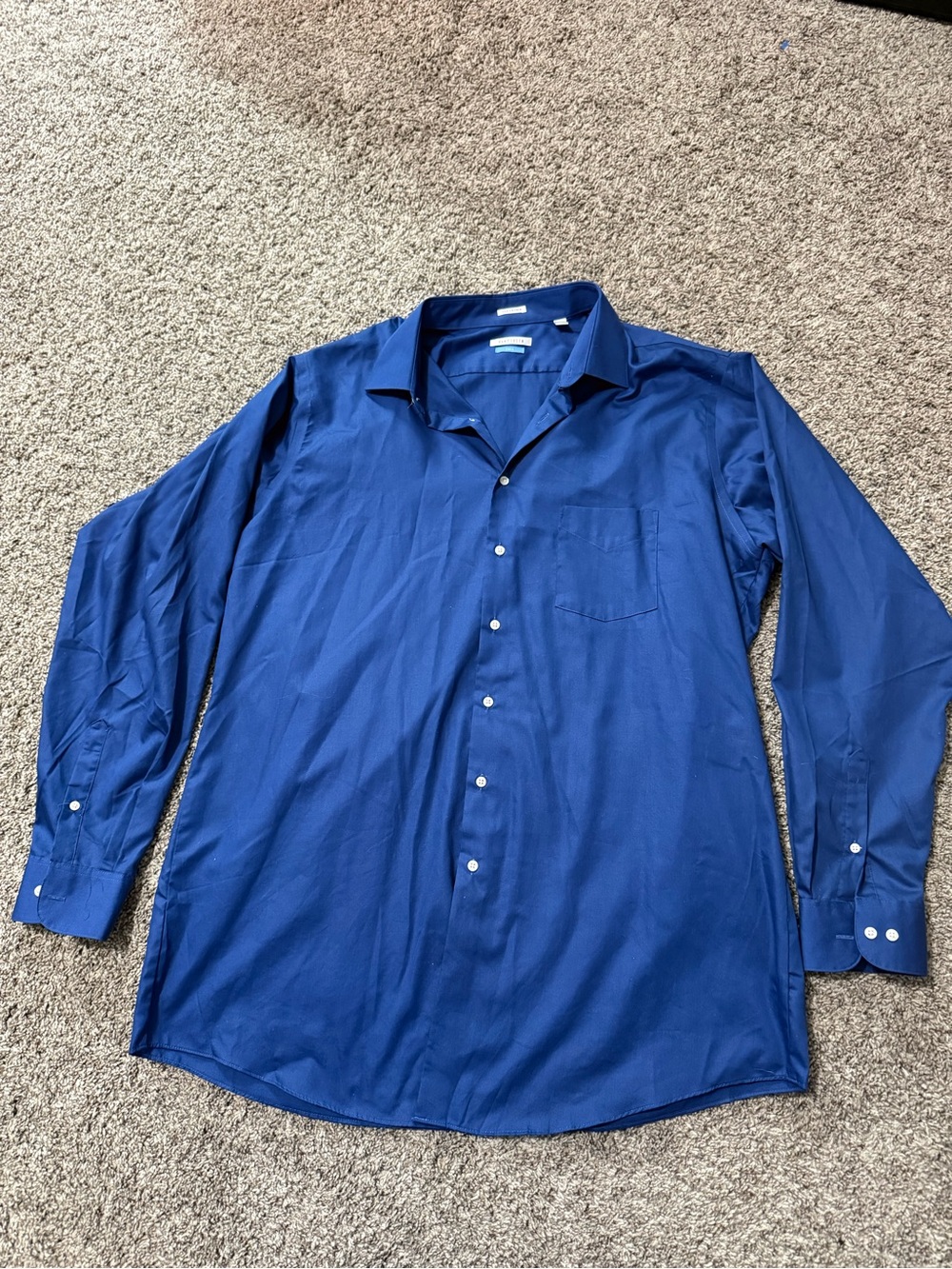 Van Heusen Royal Blue Long-Sleeve Dress Shirt